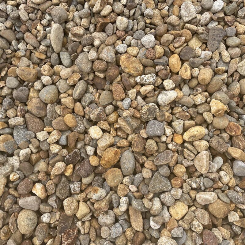 1 & 1 Half Inch Round Washed Chestnut Stone